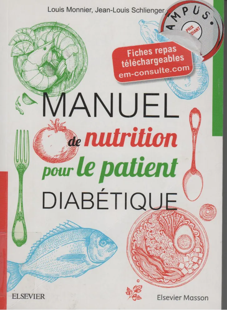 Couverture de Manuel de nutrition pour le patient diabétique