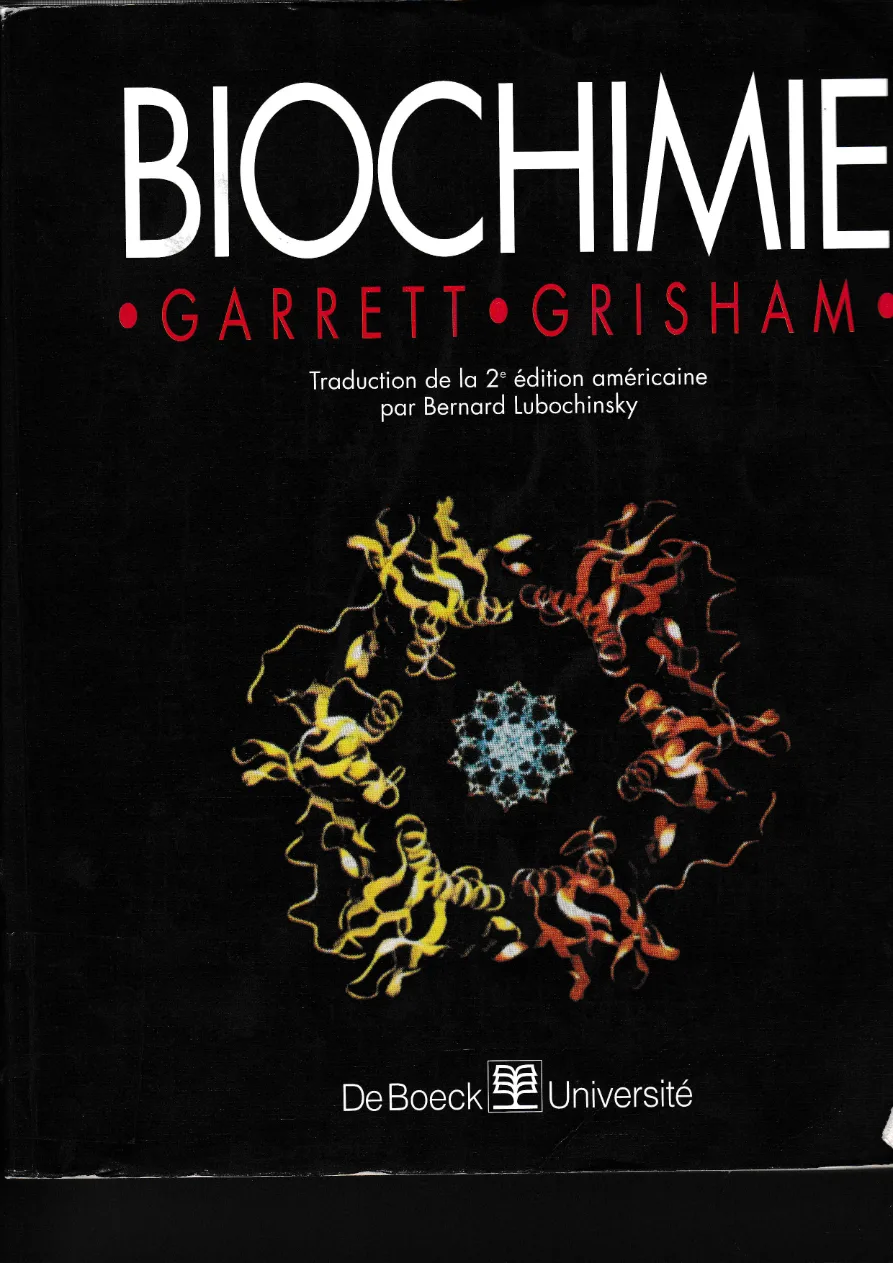Couverture de Biochimie