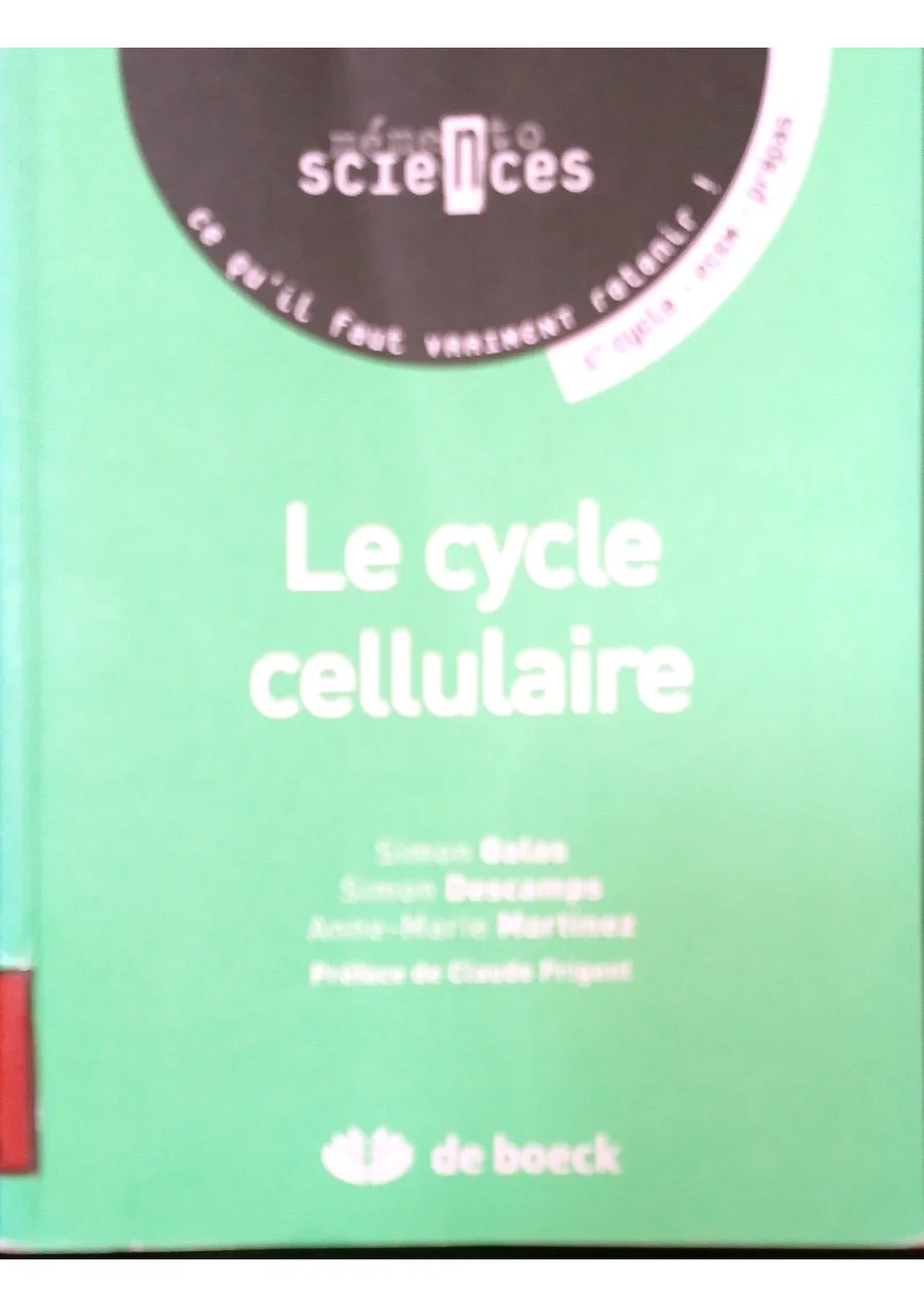 Couverture de Le cycle cellulaire