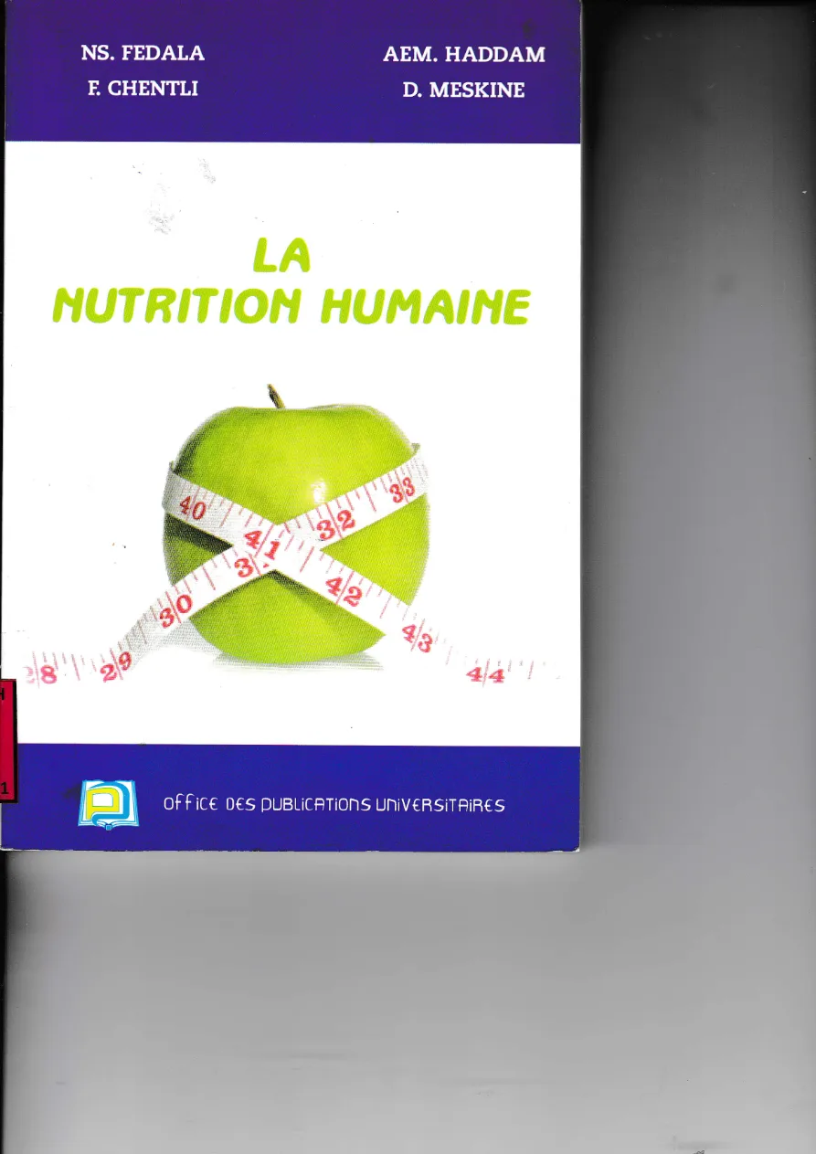 Couverture de La nutrition humaine