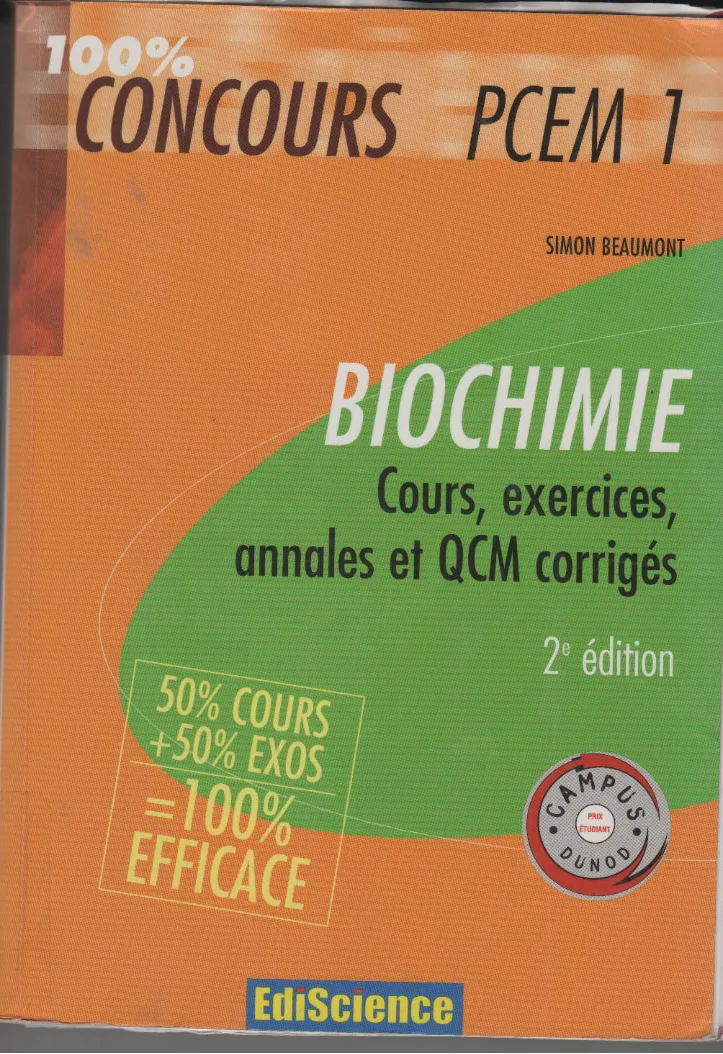 Couverture de Biochimie
