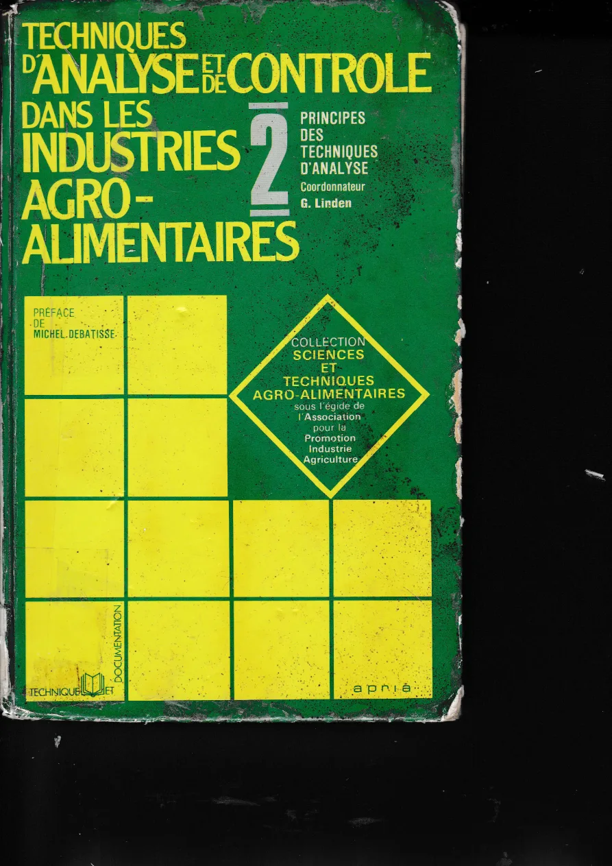 Couverture de Techniques d'analyse et de contrôle dans les industries agro-alimentaires