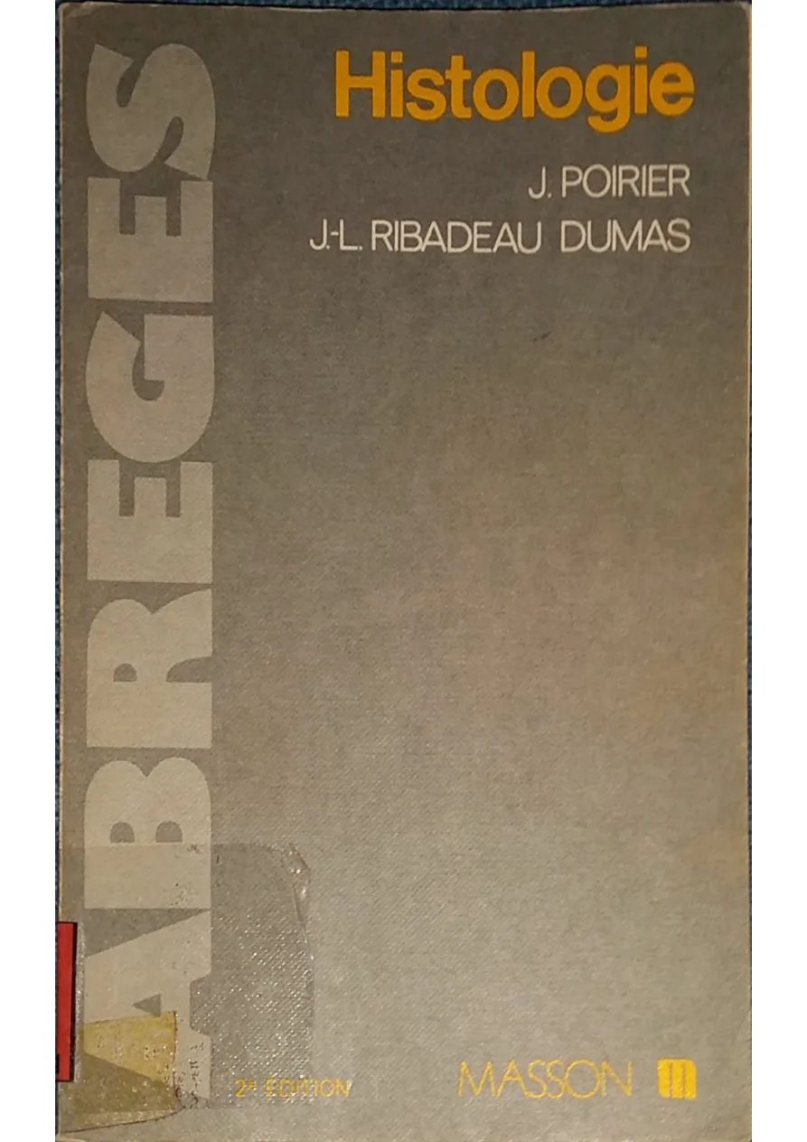 Couverture de Abrégé d'histologie