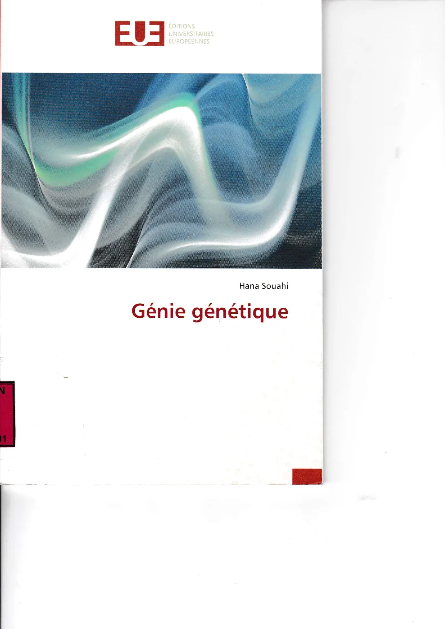 Couverture de Génie génétique.
