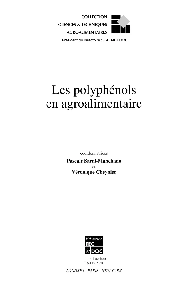 Couverture de Les polyphénols en agroalimentaire
