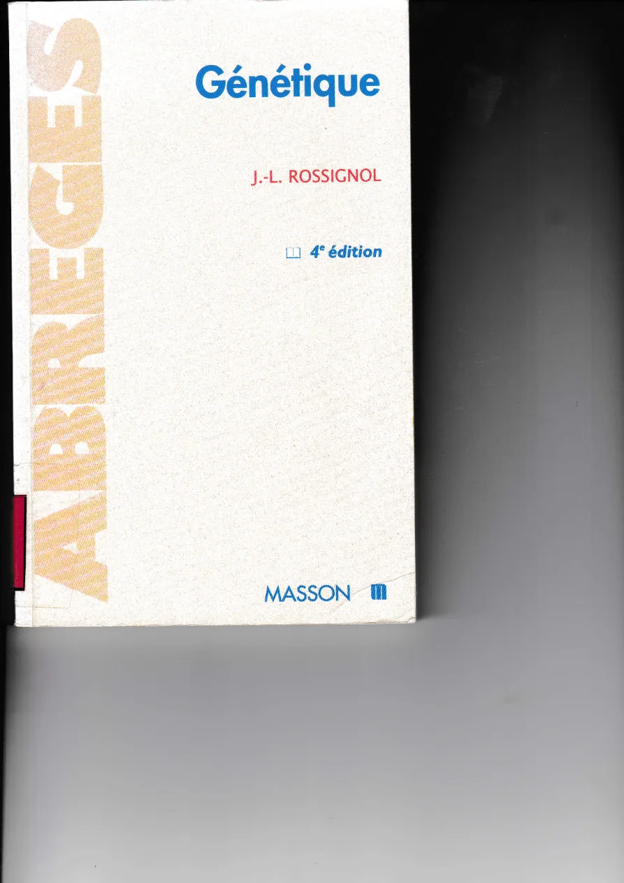 Couverture de Génétique