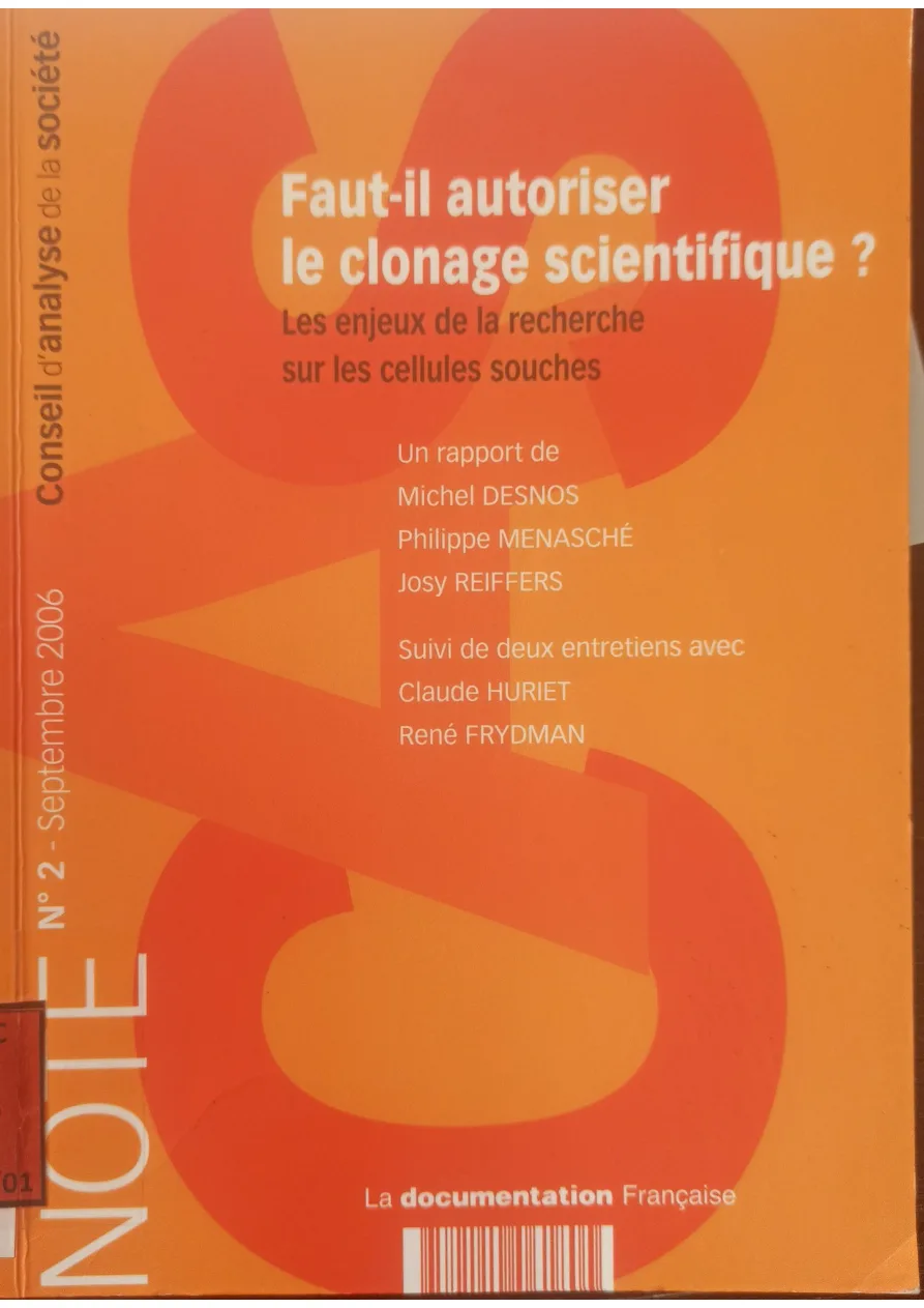Couverture de Faut-il autoriser le clonage scientifique ?